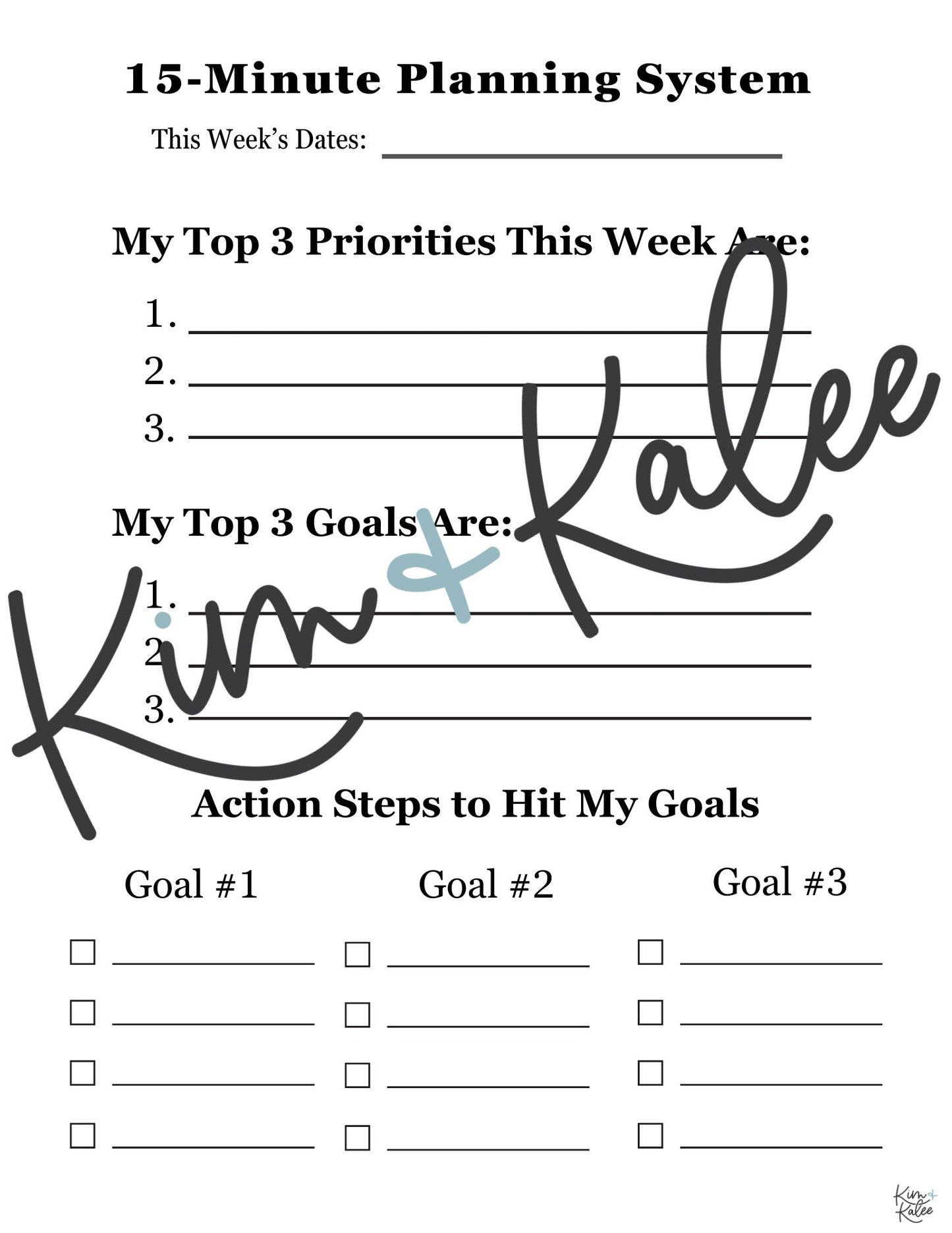 15-Minute Weekly Planner PDF: Stay Organized & Hit Your Goals!