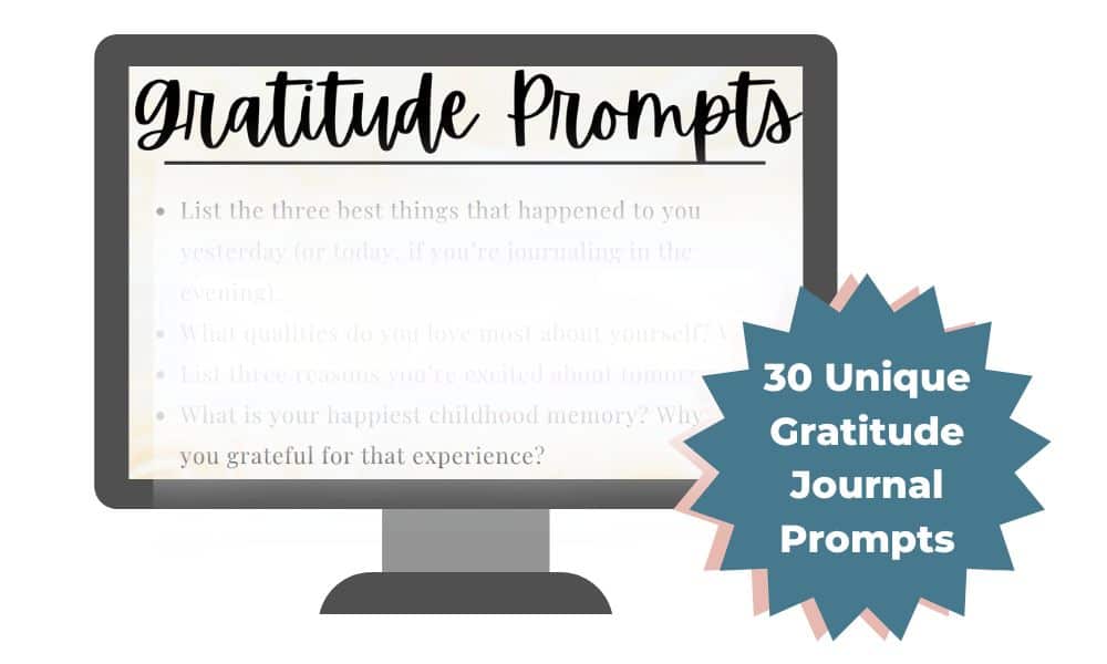 hero image of the 30 Unique Gratitude Prompts