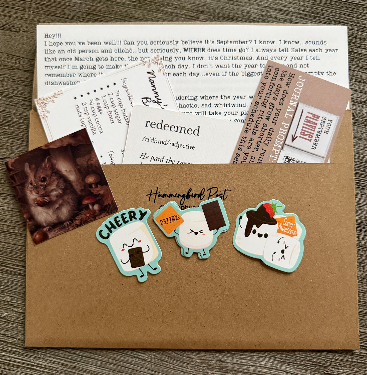 Hummingbird Post - Snail Mail Club