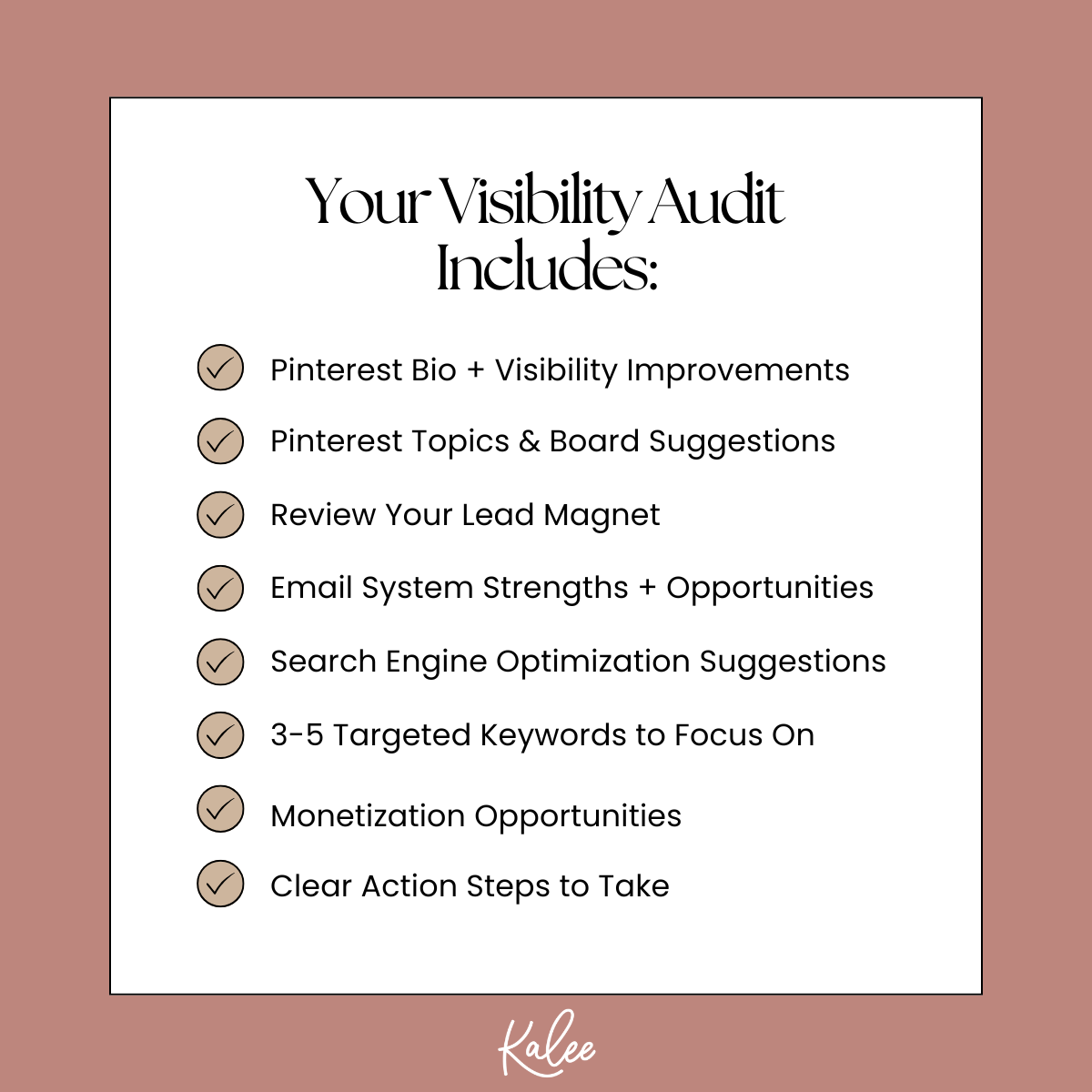 Visibility Audit