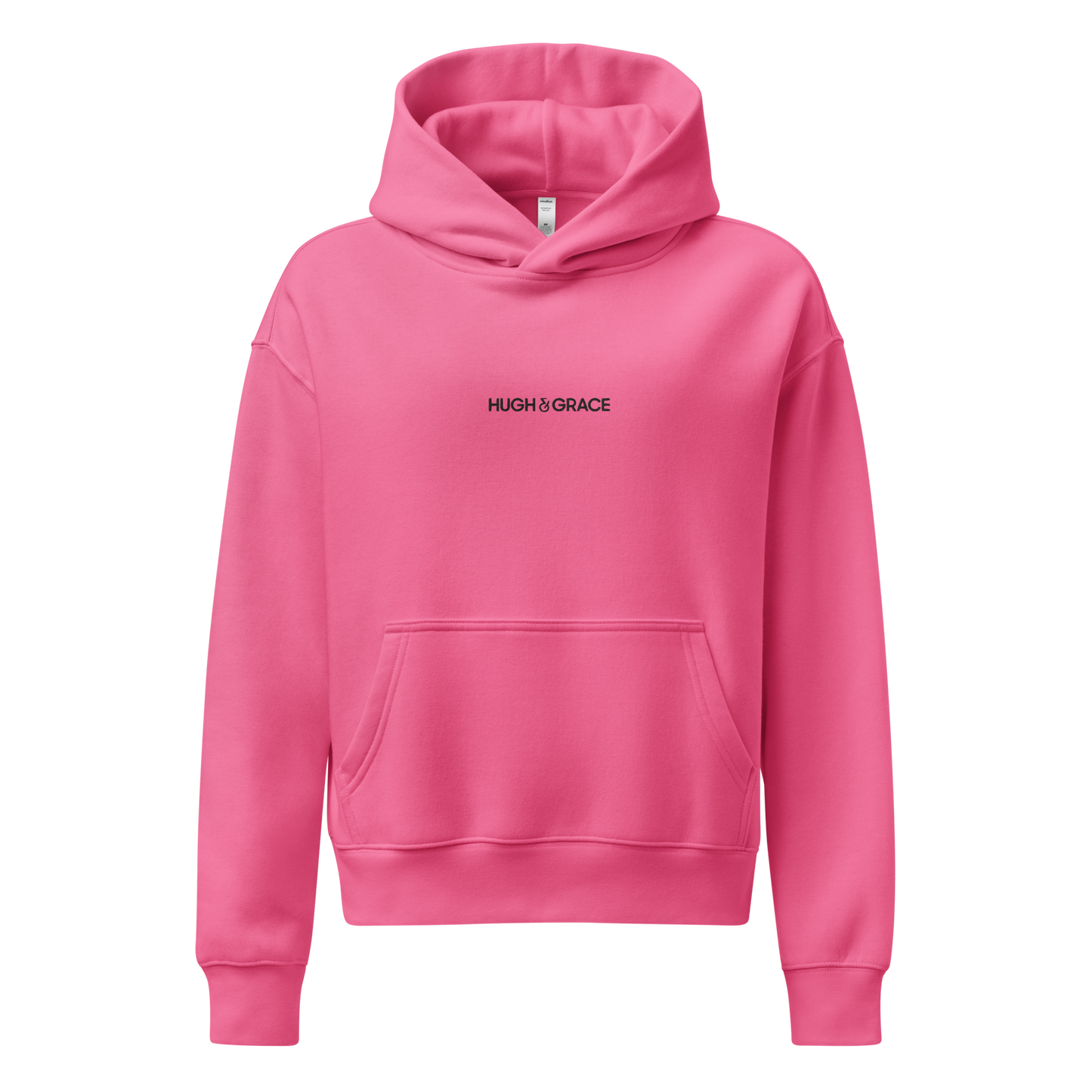 Hugh & Grace Black Logo Women’s relaxed hoodie