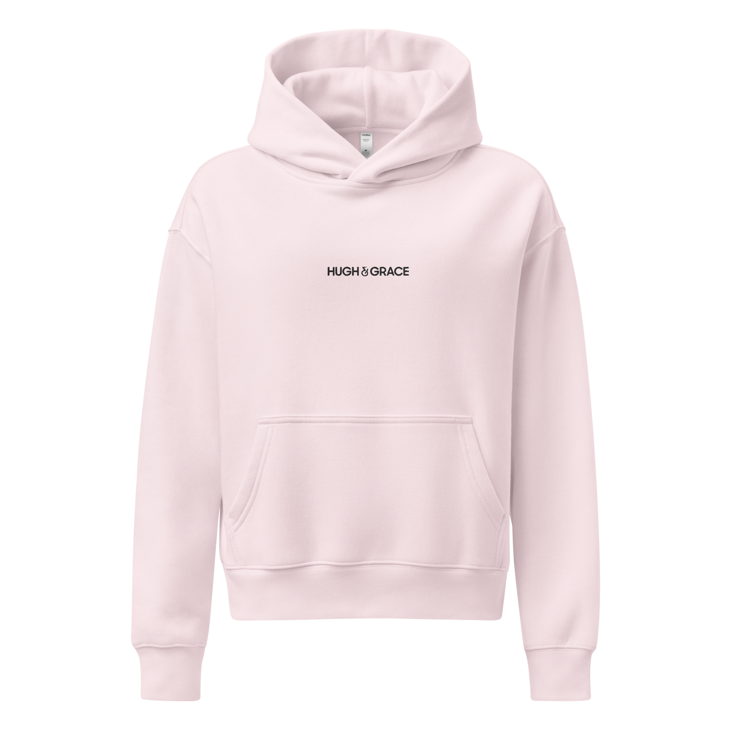 Hugh & Grace Black Logo Women’s relaxed hoodie